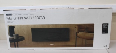 SALE OUT. Mill GL1200WIFI3B WiFi Gen3 Panel Heater, Glass Front, Aluminium, Power 1200 W, Room size 14-18 m2, Black | Mill | Heater | GL1200WIFI3B WiFi Gen3 | Panel Heater | 1200 W | Suitable for rooms up to 14-18 m² | Black | DAMAGED PACKAGING