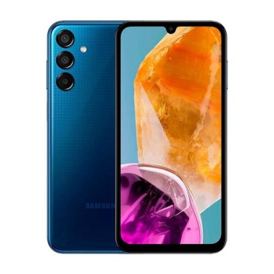 Samsung Galaxy M15 (M156) | Dark Blue | 6.5 " | Super AMOLED | 1080 x 2340 pixels | Mediatek | Dimensity 6100+ (6 nm) | Internal RAM 4 GB | 128 GB | microSDXC | Dual SIM | Nano-SIM | 4G | 5G | Main camera resolution 50+5+2 MP | Secondary camera resolution