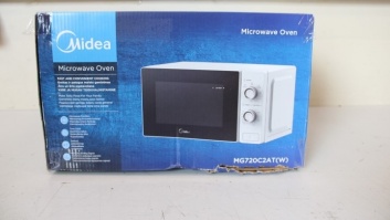 SALE OUT. Midea MG720C2AT Microwave oven with Grill, Microwave 700 W, Grill 1000 W, 20 L, White, DAMAGED PACKAGING | Microwave oven with Grill | MG720C2AT | Free standing | 20 L | 700 W | Grill | White | DAMAGED PACKAGING