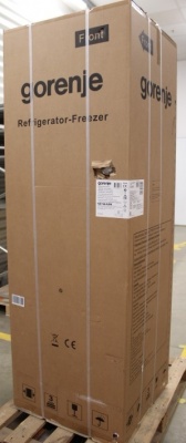 SALE OUT.  | Gorenje | N619EAW4 | Energy efficiency class E | Free standing | Combi | Height 186 cm | No Frost system | Fridge net capacity 207 L | Freezer net capacity 97 L | Display | 39 dB | White | DAMAGED PACKAGING, DENT ON FRONT DOOR
