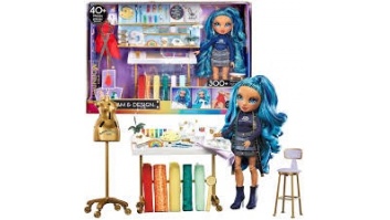 MGA - Rainbow High Dream & Design Fashion Studio Playset with Exclusive Blue Skyler Doll