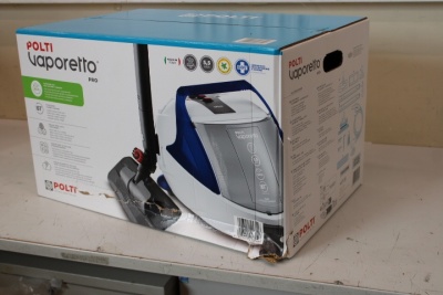 SALE OUT. Polti PTEU0313 Vaporetto Pro 100 Eco Power Steam cleaner, Power 1900 W, White/Blue | Polti | Steam cleaner | PTEU0313 Vaporetto Pro 100 Eco Power | Power 1900 W | Steam pressure 5.5 bar | Water tank capacity 2 L | White/Blue | DAMAGED PACKAGING,