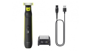 Philips OneBlade Pro Face and Body QP6506/15, 5-in-1 Adjustable comb, Wet and Dry use, LED digital display | Philips