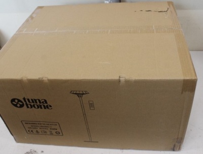 SALE OUT. TunaBone Electric Standing Infrared Patio Heater, Black, DAMAGED PACKAGING, SCRATCHES | TunaBone Electric Standing Infrared Patio Heater | TB2068S-01 | Patio heater | 2000 W | Number of power levels 3 | Suitable for rooms up to 20 m² | Black | D