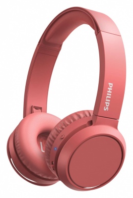 PHILIPS austiņas On-Ear ar Bluetooth, sarkanas