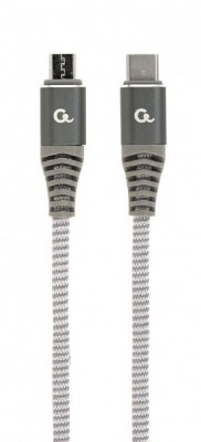 Cablexpert CC-USB2B-CMMBM-1.5M Premium cotton braided USB Type-C to micro-USB charging & data cable, 1.5 m | Cablexpert