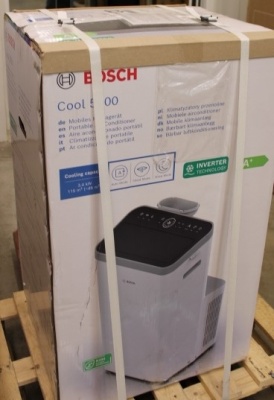 SALE OUT. Bosch Cool 5000 Mobile Air Conditioner, 3.4 kW, For rooms up to 46 m², Inverter technology, White/Black | Bosch Mobile Air Conditioner | Cool 5000 | Suitable for rooms up to 115 m³ | White/Black | DAMAGED PACKAGING, SCRATCHED CONTROL PANEL, DIRT