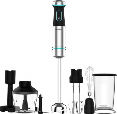 Cecotec Hand Blender | Power TitanBlack 1200 XL PerfectCream&Crush | Hand Blender | 1200 W | Number of speeds Adjustable | Turbo mode | Stainless steel/Black