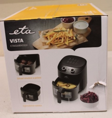 SALE OUT.  | ETA | Hot air fryer | ETA016890000 Vista | Power 1300 W | Capacity 4.3 L | Hot air technology | Black | DAMAGE PACKAGING