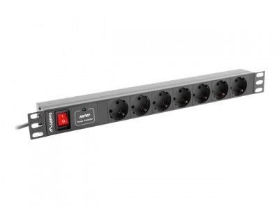 Lanberg Power Distribution unit 200 cm, 7 outlets, black | Lanberg