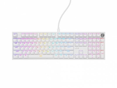 Genesis Thor 404 | Mechanical Gaming Keyboard | Wired | US | White | USB | Gateron Yellow Pro