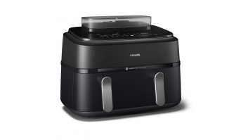 Philips | Dual Basket Airfryer | NA551/00 5000 Series | Power 2750 W | Capacity 9 L | RapidAir Plus and Air Steam | Black