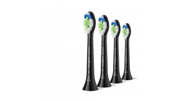 Philips Replacement brush heads | HX6064/88 Sonicare Optimal White | Heads | For adults | Number of brush heads included 4 | Black
