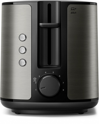 Philips Toaster | HD2651/80 Viva Collection | Power 1050 W | Number of slots 2 | Housing material Metal | Black