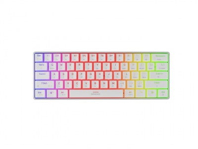 Genesis THOR 660 G2 RBG Mechanical Gaming Keyboard, Gateron Brown Switch,US Layout, Wireless, White