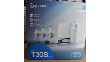 SALE OUT. Ecovacs DEEBOT T30S COMBO Vacuum cleaner,Robot+Handheld,Wet&Dry,Robot operating time 220 min,Dust bin 0,3 L,5200mAh,White+Auto-emp | Ecovacs Vacuum cleaner | DEEBOT T30S COMBO | Wet&Dry | Li-ion | 5200 mAh | Dust capacity 3 L | 11000 Pa | White 
