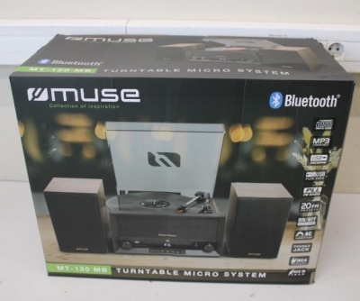SALE OUT. Muse MT-120MB Turntable Micro System | Muse Turntable Micro System | MT-120MB | Drawer-type CD door | USB port | DAMAGED PACKAGING | AUX in