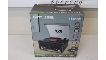 SALE OUT. Muse MT-112 W Turntable Micro System With Vinyl Deck | Muse Turntable Micro System With Vinyl Deck | MT-112 W | Micro system CD with turntable | USB port | DAMAGED PACKAGING