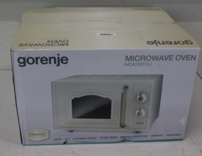 SALE OUT. Gorenje MO4250TCLI Microwave oven, Free standing, Capacity 20 L, Power 700 W, No display, Ivory | Gorenje Microwave oven | MO4250TCLI | Free standing | 700 W | Beige | DAMAGED PACKAGING