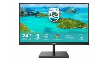 Philips | LCD monitor | 245E1S | 23.8 " | IPS | QHD | 16:9 | 75 Hz | 4 ms | 2560 x 1440 | 250 cd/m² | HDMI ports quantity 1 | Black
