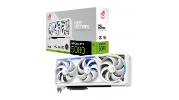 Graphics Card|ASUS|NVIDIA GeForce RTX 5080|16 GB|GDDR7|256 bit|Triple slot Fansink|ROG-ASTRAL-RTX5080O16G-WH