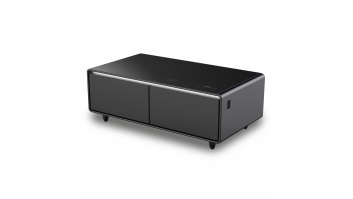 Caso | Lounge-Table with cooling compartments, sound bar and charging option | Sound and Cool | Energy efficiency class F | Free standing | Black