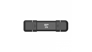 SILICON POWER DS72 Dual USB-C/USB 3.2 Gen 2 Portable External SSD, 2TB, Black | Silicon Power