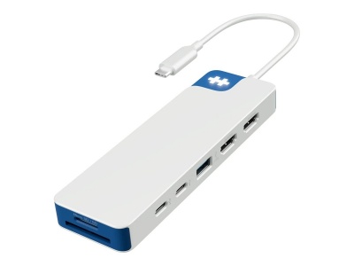 Hyper HyperDrive Flex 9 Port Dual 4K HDMI USB-C Hub, Blue | Hyper