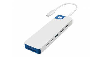 Hyper HyperDrive Flex 9 Port Dual 4K HDMI USB-C Hub, Blue | Hyper