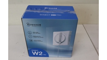SALE OUT. Ecovacs Window cleaning robot WINBOT W2 PRO, Auto-Spray, Straight-and-steady climbing, WIN-SLAM 4.0 | Ecovacs Window Cleaning Robot | WINBOT W2 PRO | Corded | 2800 Pa | White | DAMAGED PACKAGING, USED, DIRTY, SCRATCHED, USED LIQUID BOTTLE