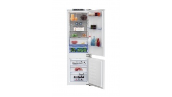 BEKO Refrigerator | BCNA275E4FN | Energy efficiency class E | Free standing | Combi | Height 177.5 cm | No Frost system | Fridge net capacity 185 L | Freezer net capacity 69 L | Display | 38 dB | White