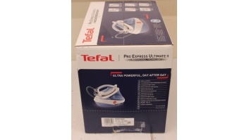 SALE OUT.  | TEFAL | Steam Station Pro Express | GV9710E0 | 3000 W | 1.2 L | 7.6 bar | Auto power off | Vertical steam function | Calc-clean function | White/Blue | DAMAGED PACKAGING