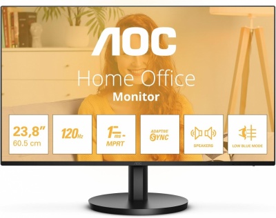 AOC 24B3QA2 24" IPS/1920x1080/16:9/1ms/300cd/m2/HDMI, Audio out, USB | AOC