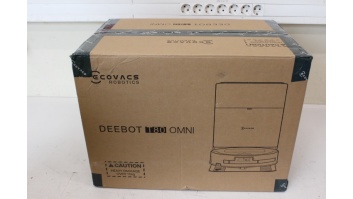 SALE OUT. Ecovacs DEEBOT T80 OMNI Vacuum cleaner, Robot, Wet&Dry, 18000Pa, TruEdge 2.0, ZeroTangle 3.0, Carpet Care, Black + Auto-empty stat | Ecovacs Robotic Vacuum Cleaner | DEEBOT T80 OMNI | Wet&Dry | Li-ion | 6400 mAh | Dust capacity 0.22 L | 18000 Pa