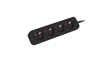 Lanberg Cable Power Strip, 4X French Outlets Quality-Grade Copper, 1.5 m | PS0-04E-0150-BK