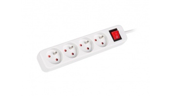 Lanberg Cable Power Strip, 4X French Outlets with Switch, Quality-Grade Copper, 1.5 m | PS1-04E-0150-W