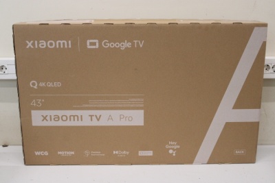 Xiaomi | QLED TV A Pro 2025 | 43'' | Smart TV | Google TV | 4K UHD | Black | USED, MISSING: TV BAG, BATTERIES, MANUALS AND SCREWS