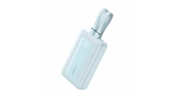 Anker Power Bank with Built-In USB-C and + Lighting Cable | A1680031 | 10000 mAh | 30W Output | Blue