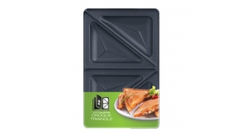 TEFAL | Triangle toasted sandwich set for Snack Collection | XA800212 | Dimensions (W x L) 13 x 22.5 cm | Black
