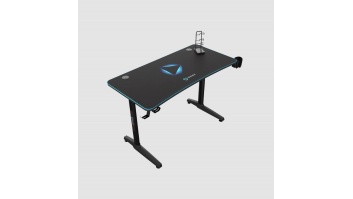 Onex | Gaming Desk w/Cup holder, headset hook, Gamepad holder, Full coverage mouse pad | GD1200H | Black