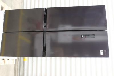 SALE OUT.  | Midea Refrigerator | MDRF632FIE28 | Energy efficiency class E | Free standing | Side by side | Height 177.5 cm | No Frost system | Fridge net capacity 305 L | Freezer net capacity 169 L | Display | 35 dB | Black | REFURBISHED, SCRATCHED DOOR,