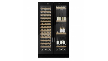 Caso 00674 Wine Cooler WineChef Duo, Up to 122 bottles, Compressor Technology, Black
