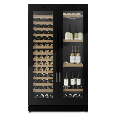 Caso 00674 Wine Cooler WineChef Duo, Up to 122 bottles, Compressor Technology, Black