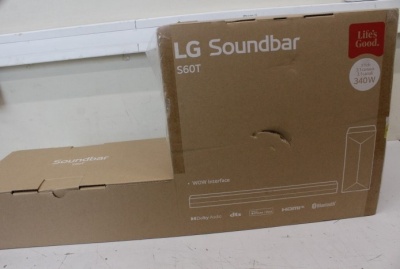 SALE OUT. LG Soundbar 3.1 channel sound system S60T | LG Soundbar 3.1 Channel Sound System | S60T | DAMAGED PACKAGING | Bluetooth