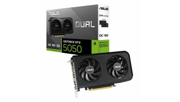 Graphics Card|ASUS|NVIDIA GeForce RTX 5050|8 GB|GDDR6|128 bit|PCIE 5.0 16x|Dual Slot Fansink|DUAL-RTX5050-O8G