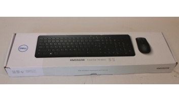 SALE OUT. Dell Keyboard and Mouse KM3322W Wireless US International, REFURBISHED | Dell Keyboard and Mouse | KM3322W | Keyboard and Mouse Set | Wireless | Batteries included | US | REFURBISHED | Black | Wireless connection
