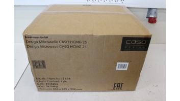 SALE OUT. Caso HCMG 25 Microwave with Grill and Convection, Free standing, 900 W, 25 L, Black | Caso Microwave with convection and grill | HCMG 25 | Free standing | 900 W | Convection | Grill | Stainless steel | DAMAGED PACKAGING