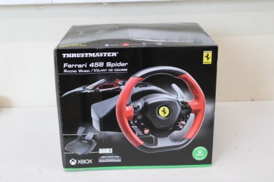 SALE OUT. Thrustmaster Steering Wheel Ferrari 458 Spider Racing Wheel, Black/Red | Thrustmaster | Steering Wheel Ferrari 458 Spider Racing Wheel | DAMAGED PACKAGING | Black/Red