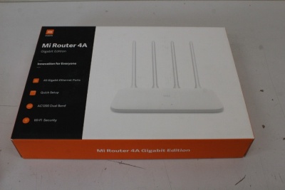 SALE OUT. Xiaomi Mi Router 4A Giga Version, White | Xiaomi Mi Router 4A Giga Version | 802.11ac | 300 + 867 Mbit/s | 10/100/1000 Mbit/s | Ethernet LAN (RJ-45) ports 2 | MU-MiMO Yes | Antenna type 4 External Antennas | 3 month(s) | USED, MISSING MANUALS