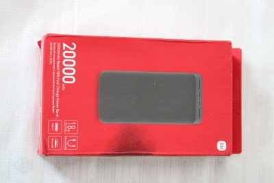 SALE OUT. Redmi 20000mAh 18W Fast Charge Power Bank | Xiaomi Redmi Fast Charge Power Bank | 20000 mAh | Black | USED, MISSING USB CABLE
